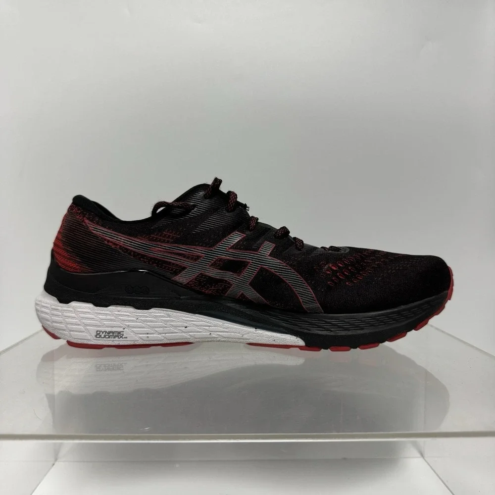 ASICS Gel Kayano 28 Black Red 1011B188 Running Shoes Men's Size 11.5 WIDE